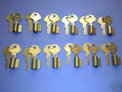 12 master padlock cylinders,5 cuts, key alike-locksmith