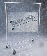 Collapsible rolling clothing rack display 