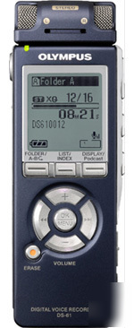 New olympus ds-61 digital dictation voice recorder w/wa