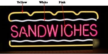 New brand neon sign - sandwiches
