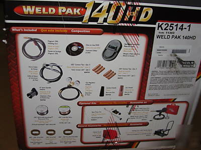 New lincoln electric 140 hd weld pak mig welder 