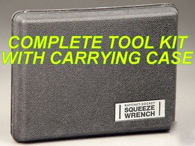 New ratchet socket squeeze wrench 22 piece tool kit