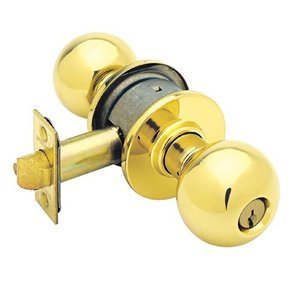 Schlage A70PD-orb classroom knob set polished brass