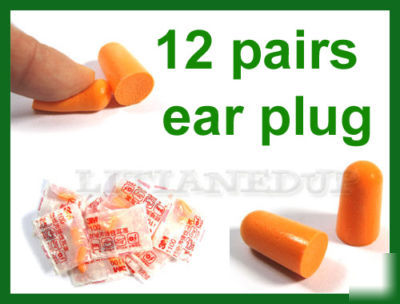 12SET 3M 1100 ear plug earsoft foam noise snore reducer