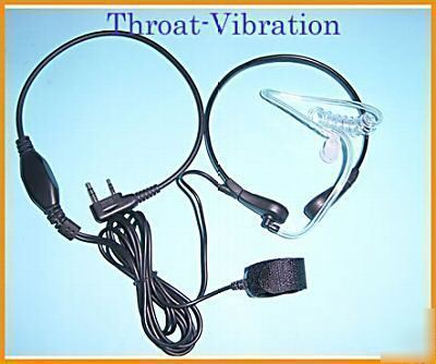 2 pin throat-vibration ptt headset for kenwood px-777