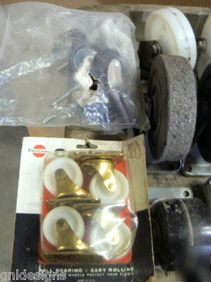 46 piece mixed lot swivel & fixed casters 