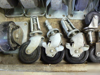 46 piece mixed lot swivel & fixed casters 
