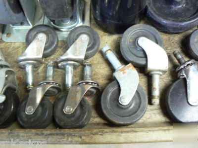 46 piece mixed lot swivel & fixed casters 