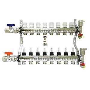 8-branch radiant manifold for 1/2