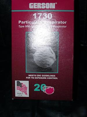 Gerson 1730 N95 particulate respirator box of 20