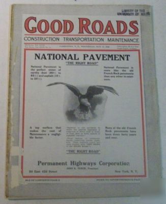 Good roads 1920 construction magazine vol.58, no.19