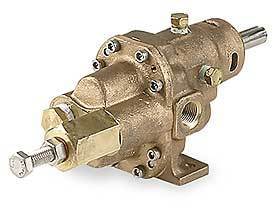 Heavy duty rotary gear pump head, bronze, relief valve