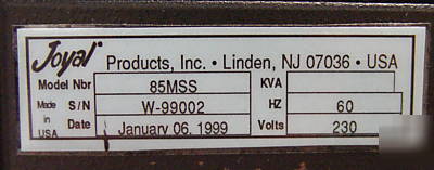 Joyal micro processor welding controller & transformer