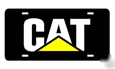 New caterpillar license tag black cat truck tag 