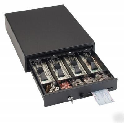 New mmf val-u line manual cash drawer black 