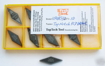 Toptech tool VPGR332 topnotch pcd tipped inserts