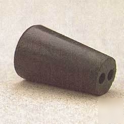 Vwr black rubber stoppers, two-hole 1--M292: 1--M292