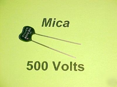 250PF at 500V dipped silver mica capacitors : qty=16