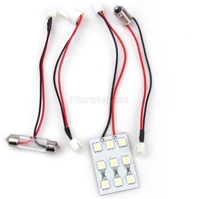 35MM white T10 5050 car interior dome bulb 9 smd led