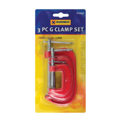 3PC g clamp set - 25MM, 50MM & 75MM