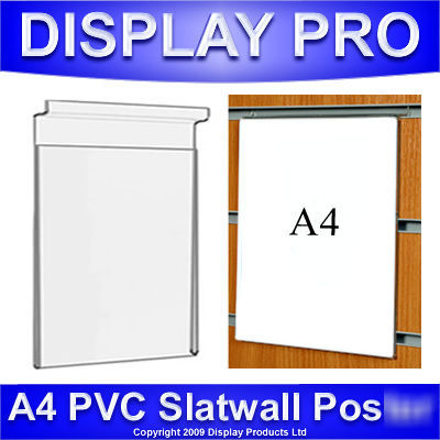 A4 pvc slatwall poster holders plastic ticket displays