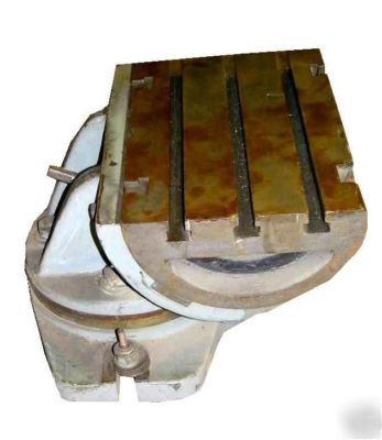 Angle plate, vise table, tilts and rotates, heavy duty