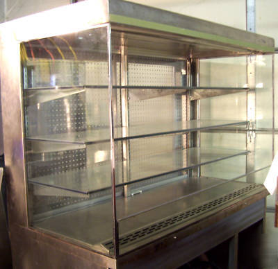 5' bakery case stainless diner display merchandizer 