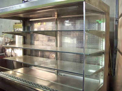 5' bakery case stainless diner display merchandizer 