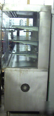 5' bakery case stainless diner display merchandizer 
