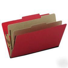 Acco 15530: presstex 1-fastener letter folder, red 