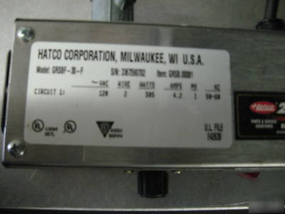 Hatco glo ray food warmer grsbf-30-f