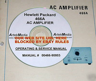 Hp 466A ac amplifier operating & service manual