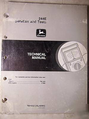 Loader john deere 244 e 244E ** operation & test **