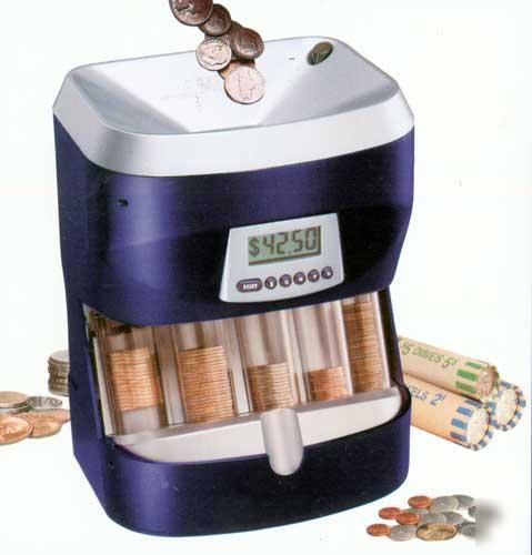 Magnif 4860 digital coin sorter counter wrappers & plug