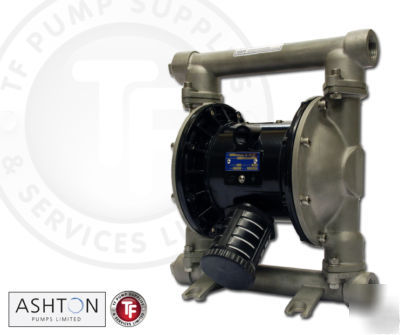 New 1â€ ashton air diaphragm pump (316 st.steel/ptfe)
