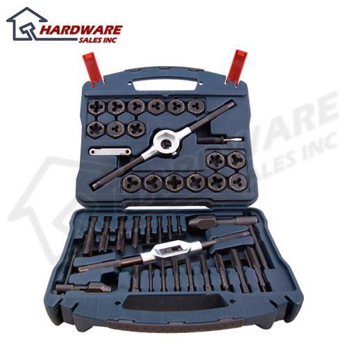 New bosch B44717 black oxide 40PC tap & die set w/ case 