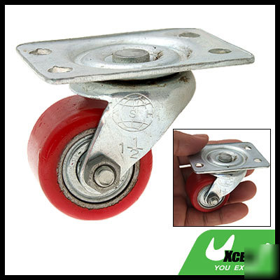 Small single wheel caster top plate connector for rack