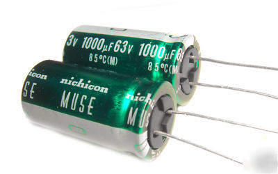 Nichicon muse fx audiophile capacitors 1,000UF / 63 vdc