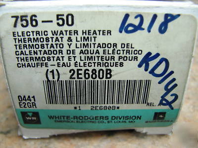 White-rogers water heater thermostat & limit #756-50