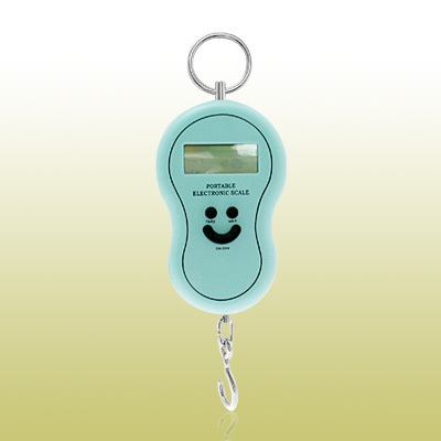 Handy portable hanging digital electronic scale - blue