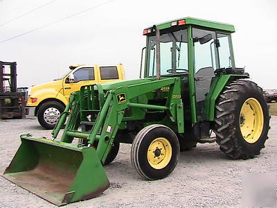 John deere 5410 tractor cab heat air 520 loader 496HRS