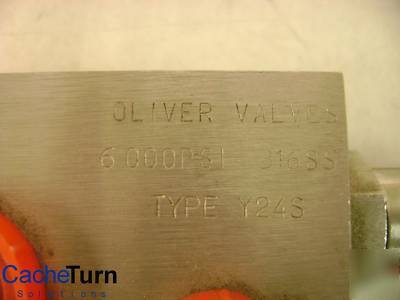 Oliver valve manifold 316SS Y24S nos 