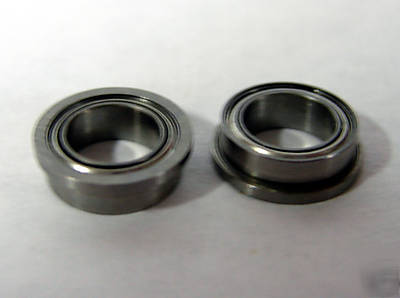 (10) SFR168-zz stainless flanged bearings, 1/4 x 3/8