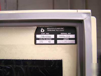 Bellco glass inc roll-in incubator,cat.no. 7728-S0062