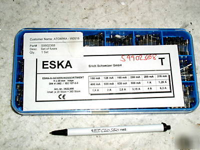 360 pc eska glass fuse kit assortment 5 x 20 mm 250V