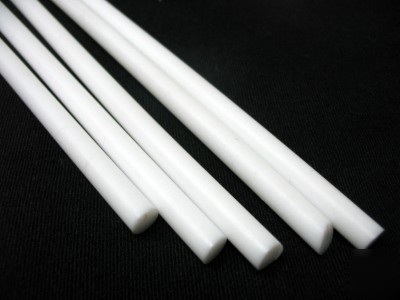 5 piece lot teflon rod white 1/4