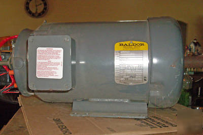 Baldor 2 hp 3 phase motor with stearns brake