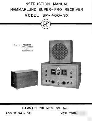 Hammarlund super pro sp-400-sx manual w/17