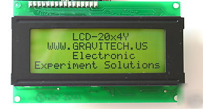 20X4 character yellow/green lcd with backlight pic avr