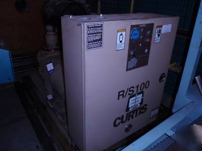 Curtis 100HP air compressor+ref. dryer+oil separator 